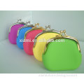 high quality well design set drill metal candy color small silicone wallet purse